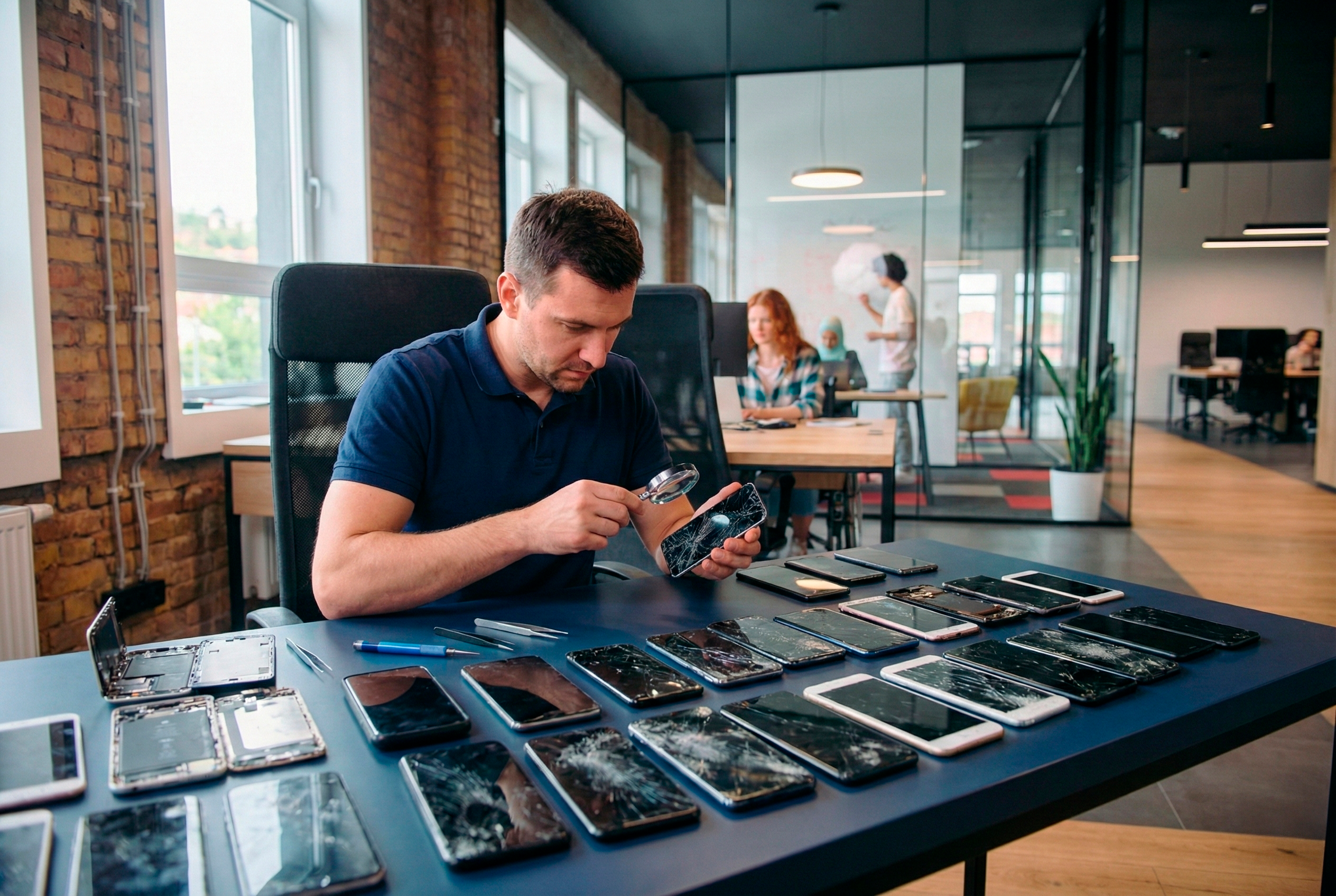 Equipamentos corporativos organizados para processo de buyback e recompra estruturada